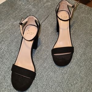 A New Day Black Suede  High Heel Shoes Sz. 11